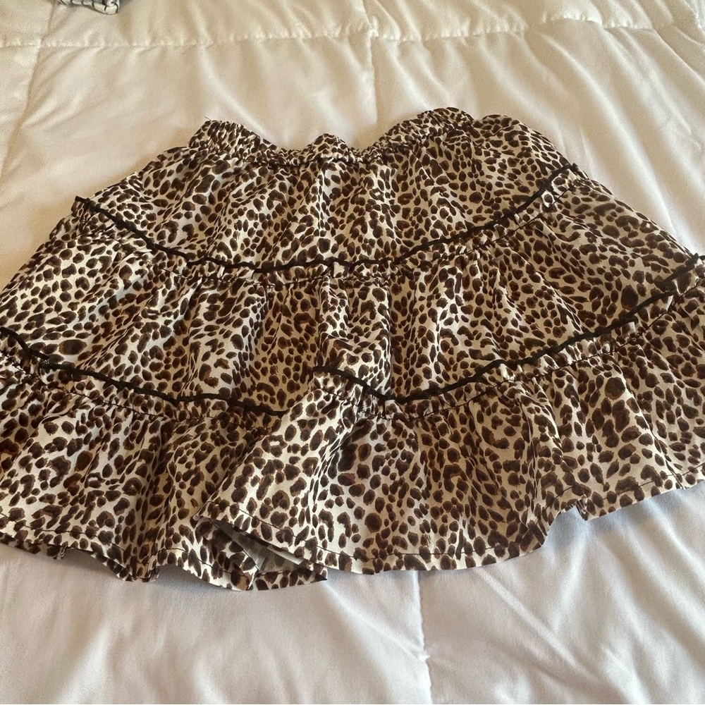 kids print ruffle skirt